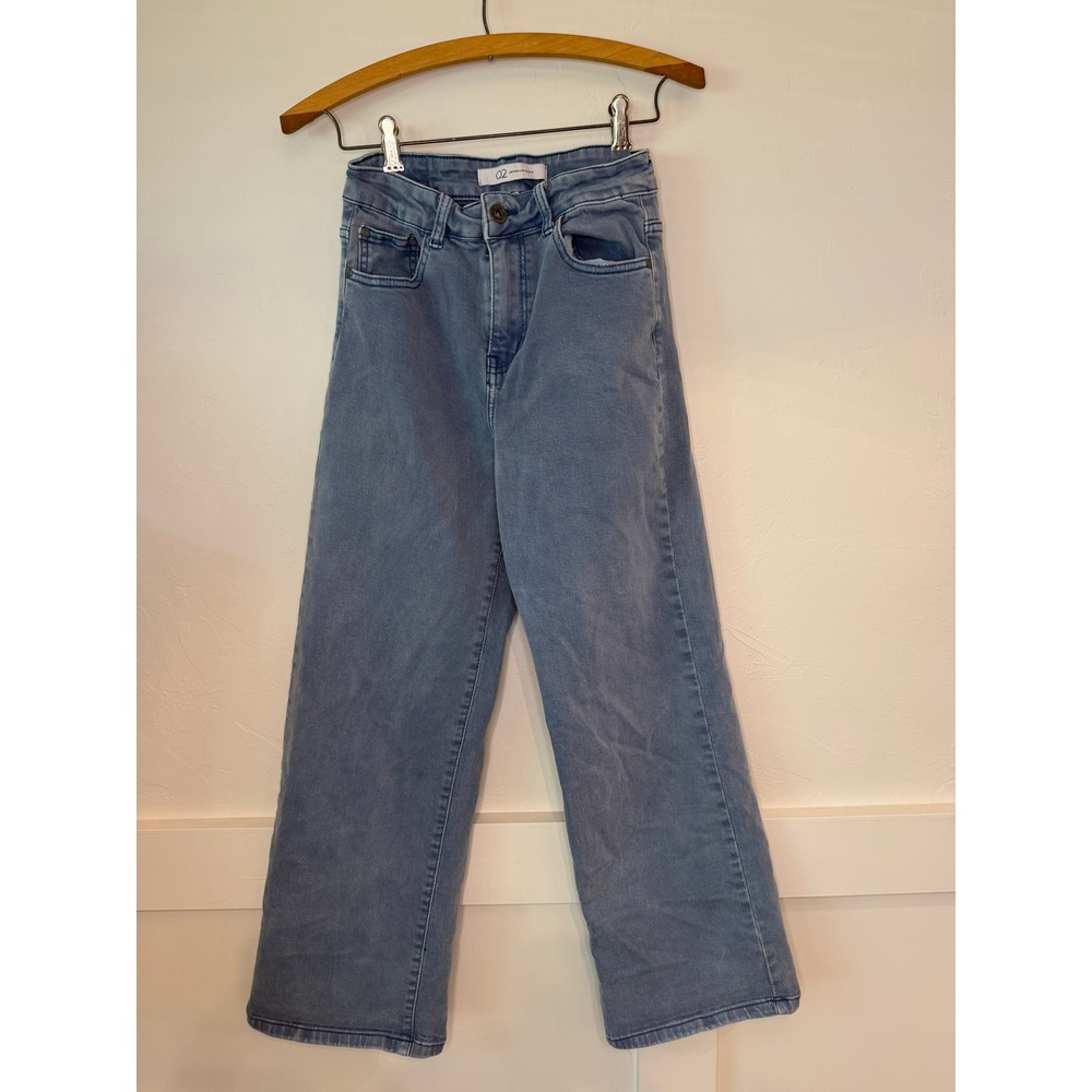Q2 Premium Denim Womens Light Wash High Waisted Wide Leg Jeans Blue Size S/40 - Picture 2 of 8
